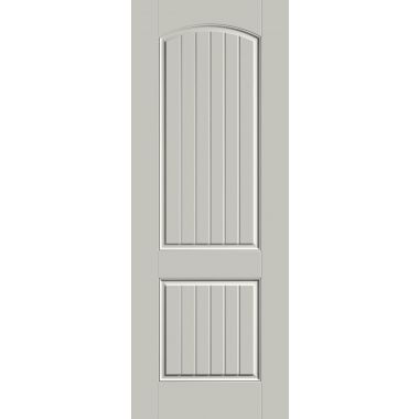 THERMATRU® IMPACT 36X96X1-3/4 OPAQUE 2 PANEL PLANK FIBERGLASS DOOR