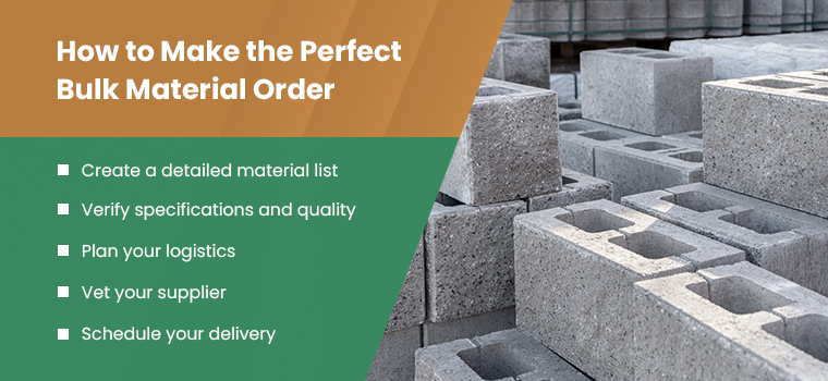 How to Make the Perfect Bulk Material Order